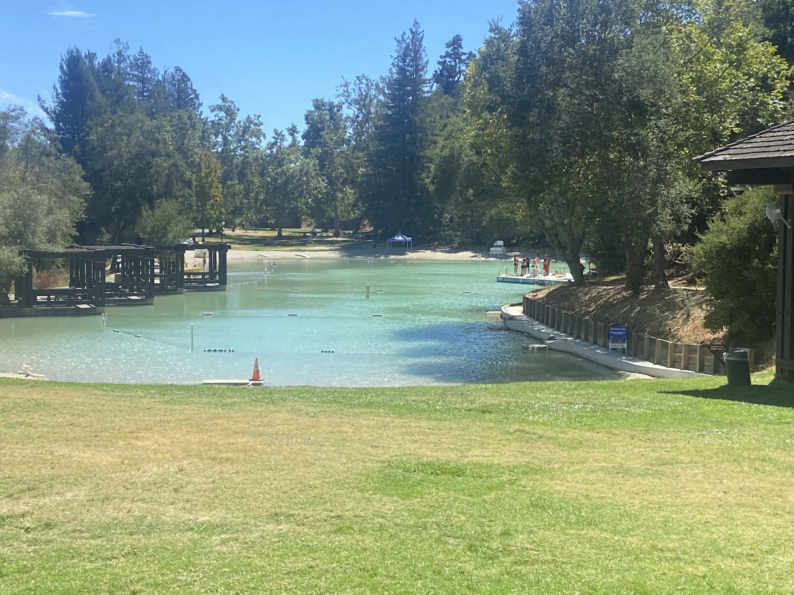 Cull Canyon Regional Park swimming lagoon surrounded by trees